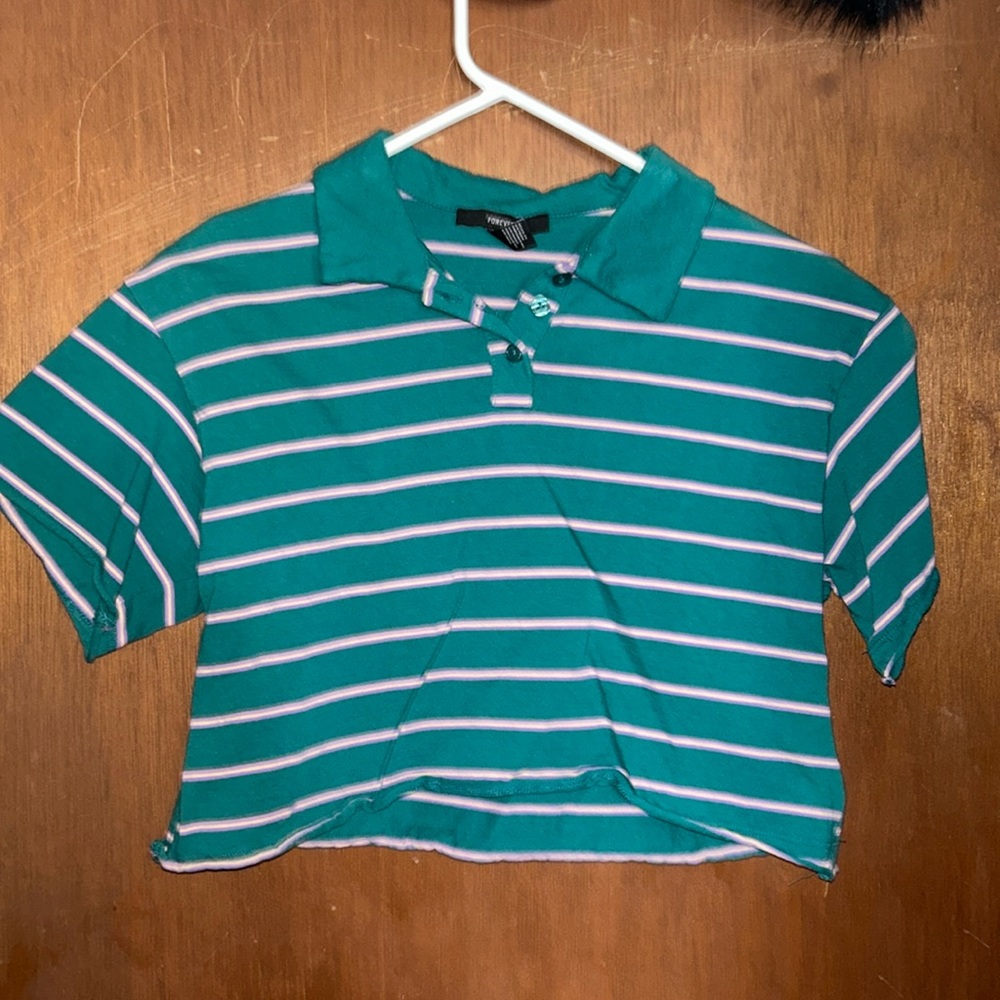 Forever 21 striped crop top